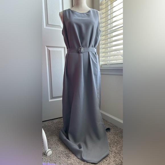 Casual Corner Silk Single Breasted Blazer & Sleeveless Maxi Dress - Picture 9 of 15